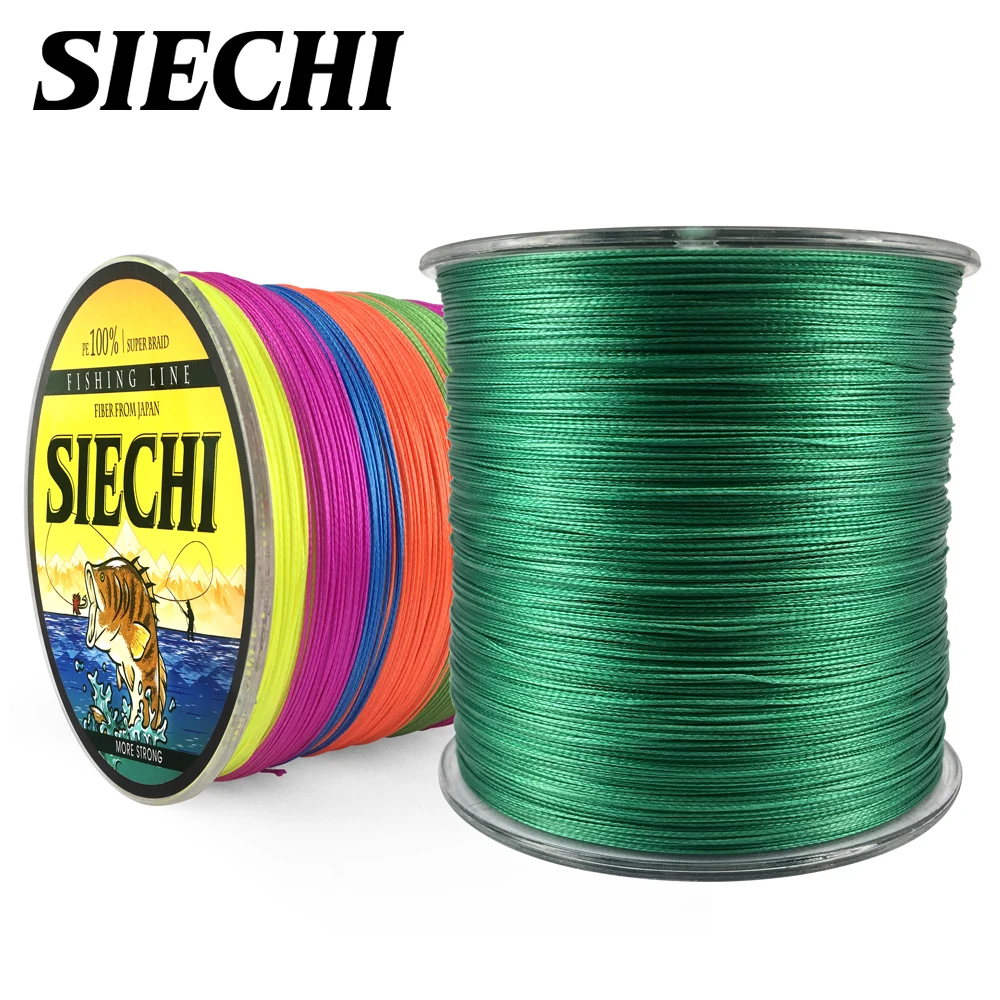 Новое качество SIECHI плетеная леска 500 м 20-88LB супер pe волоконная рыболовный