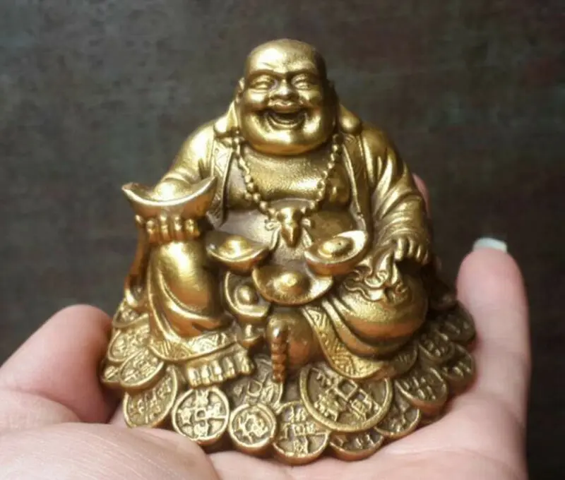 

Женское Богатство yuanbao счастливая смешная статуя Будды Maitreya