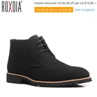 Ботинки мужские из натуральной кожи, на шнуровке, 39-48, RXM144, Осень-зима, размера плюс