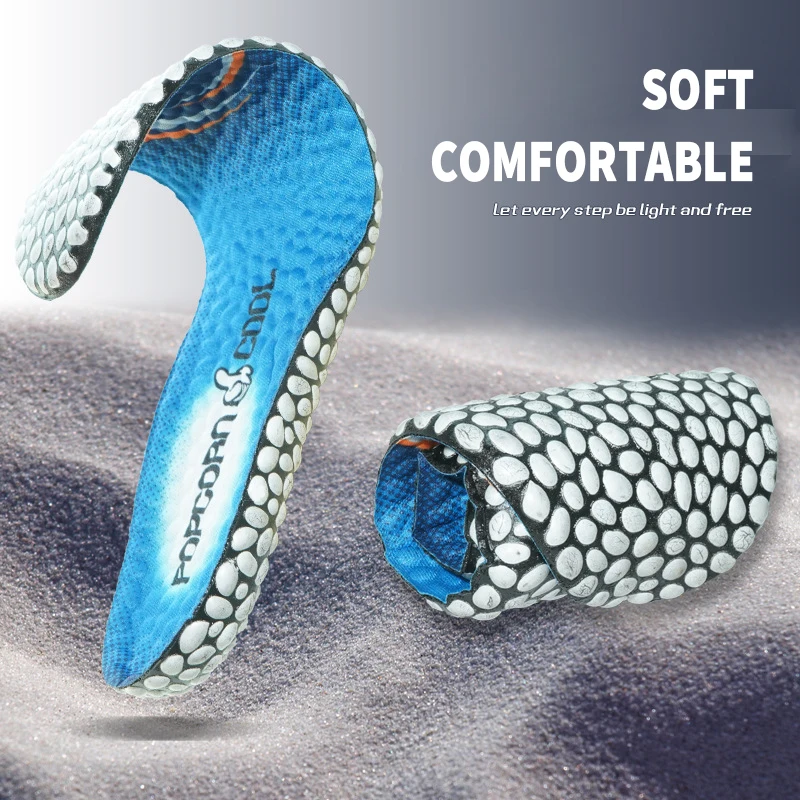 Baasploa 2021 Shoe Pad Soft Comfortable Elastic Insole Popcorn Insole Breathable Shock-Absorbing Insoles Men Women Fitnes