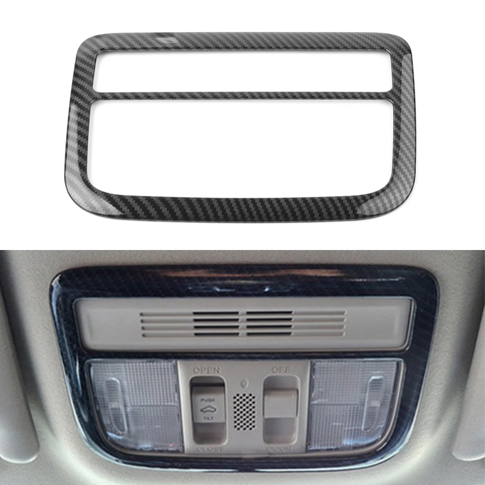Carbon Fiber Styling Car ABS Front Reading Light Lamp Frame Cover Trim For Honda Civic X 2016 2017 2018 2019 2020
