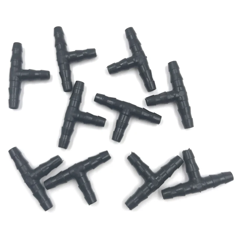 Трехходовые Зазубренные соединители для садового орошения 4/7 мм тройник сада