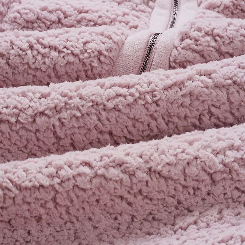Forefair Zip Casual Turtleneck Fleece Sweatshirt Women Autumn 2019 Turn Down Neck Pullovers Female Slim Faux Fur Warm | Женская одежда