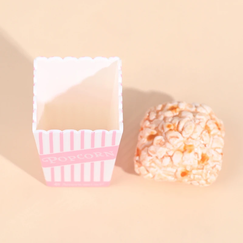

1PC 1/12 Miniature Dollhouse Popcorn Food Model Pretend Play Doll House Decor Doll Kitchen Accessories Toys