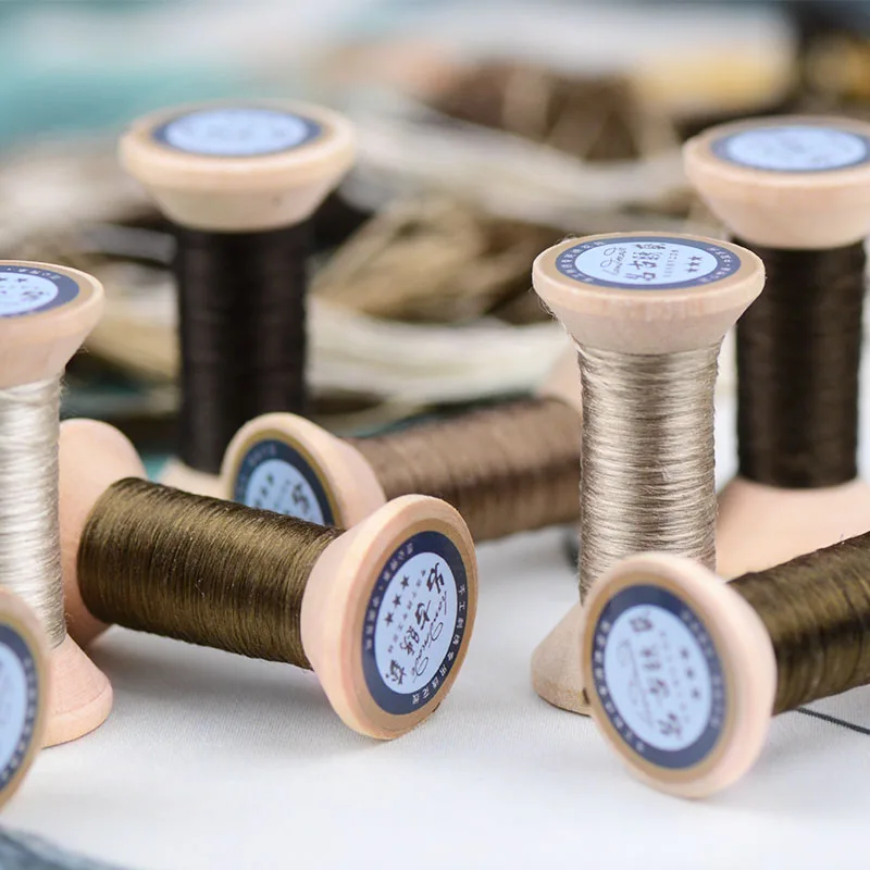 20 метров на шелковую нить для ручной вышивки шелковая ручная вышивка синяя