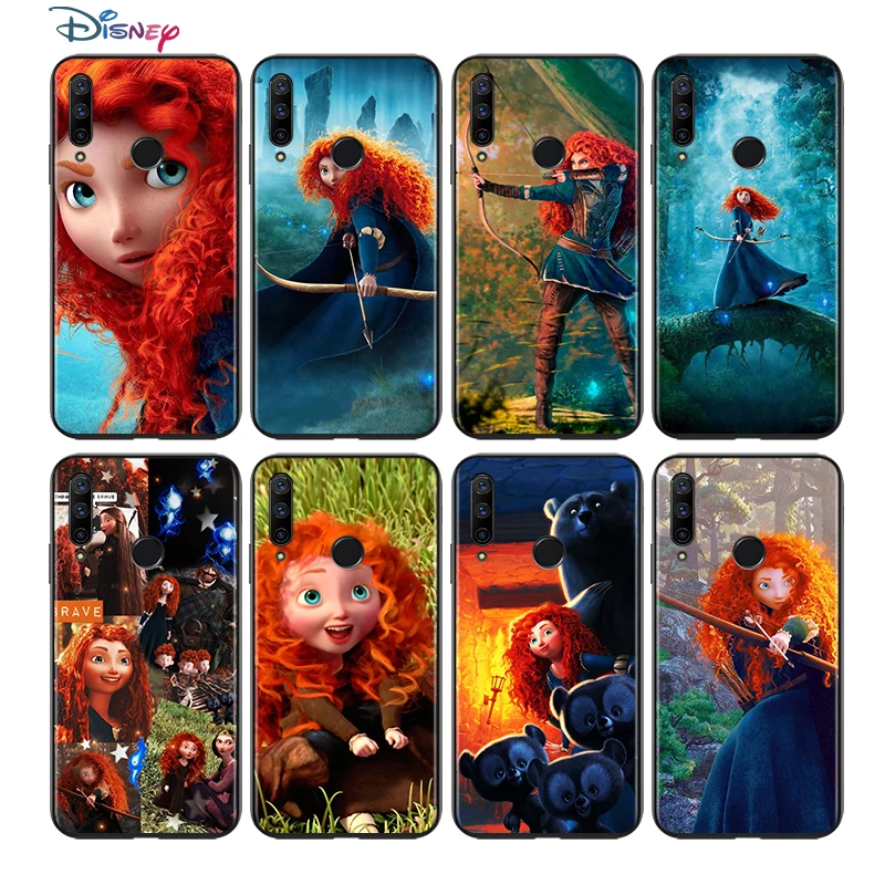 

Merida Brave for Huawei Honor 30 20 10 9S 9A 9C 9X 8X MAX 10 9 Lite 8A 7C 7A Pro Silicone Black Phone Case