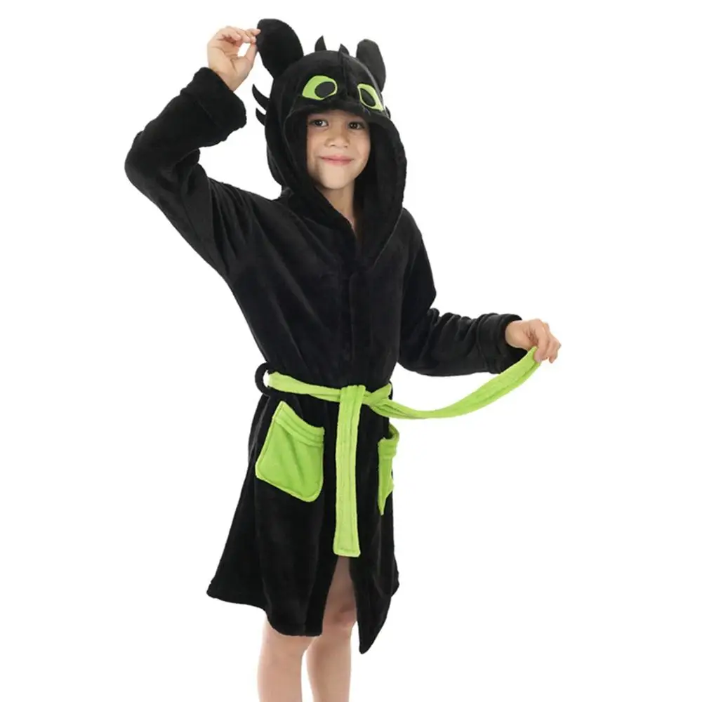 Как приручить халат пижамы косплей банный одежда для сна Мультяшные детей |