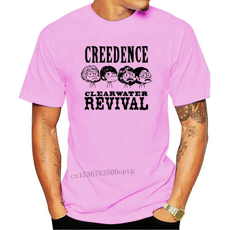 

New Summer Mens T Shirt Fashion T-Shirt Creedence Clearwater Revival Funny Cartoon Character Slim Tee Shirt Top Plus Size