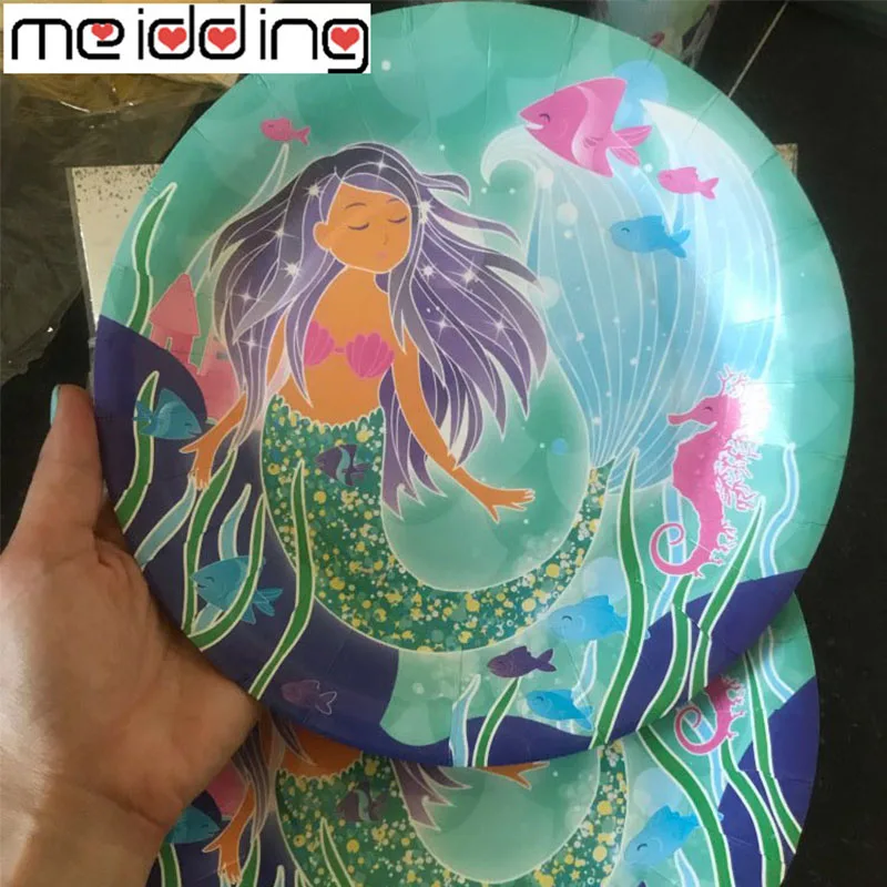 С рисунком маленькая русалочка вечерние украшения Русалка баннер из воздушных