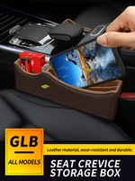 leather car seat organizer holder for mercedes benz glb gla glc multifunctional gap storage box seam pockets accessories