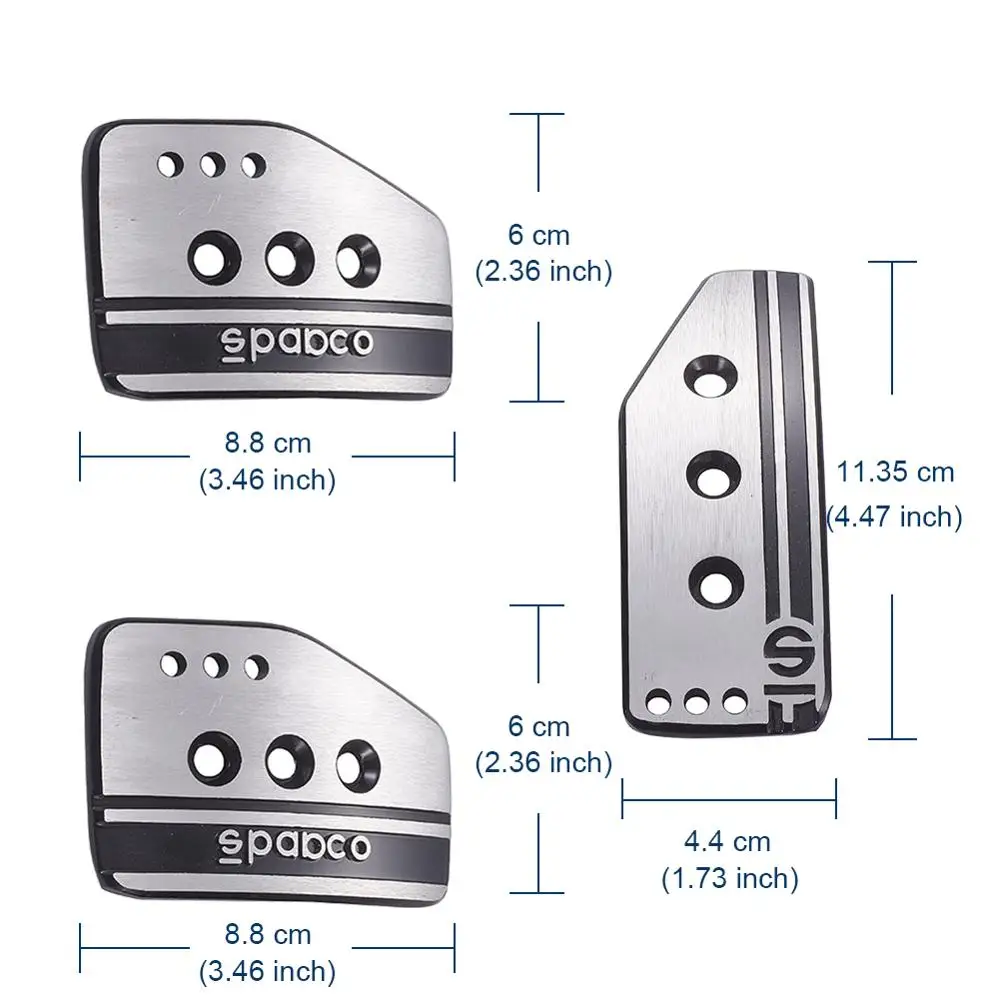 3 шт. Универсальный Автомобильный сцепления педали тормоза крышка нескользкой