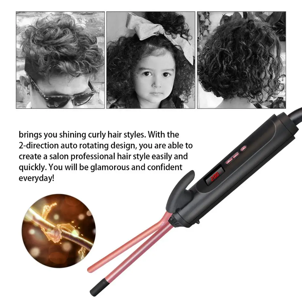 2 в 1 выпрямитель для волос светодиодный цифровой плоский утюжок завивки