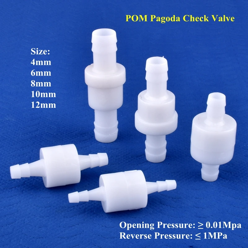 

1~100pcs 4~12mm POM Check Valve Drip Irrigation Hose Pagoda Joint Non-Return Valve Aquarium Tank One-way Valve Water Pipe Joint