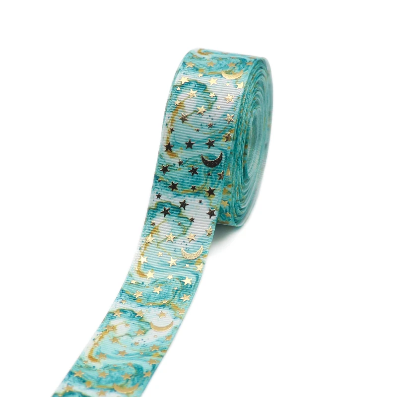 10 ярдов 1 &quot25 мм золотые звезды печатных корсажная лента для волос банты DIY ручной