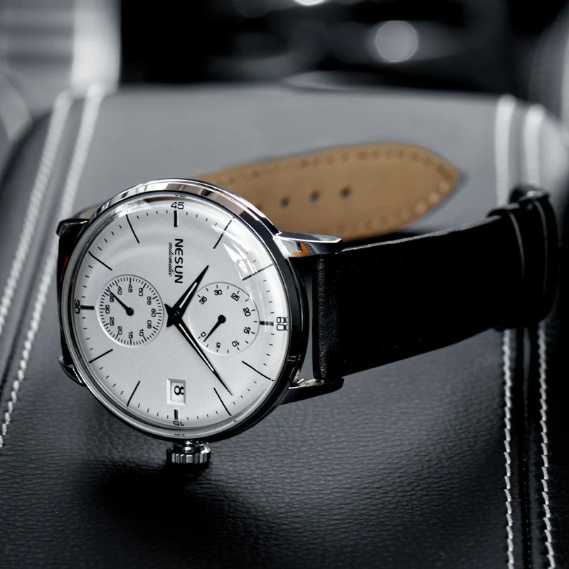 Швейцарские мужские механические наручные часы Nesun автоматические для мужчин