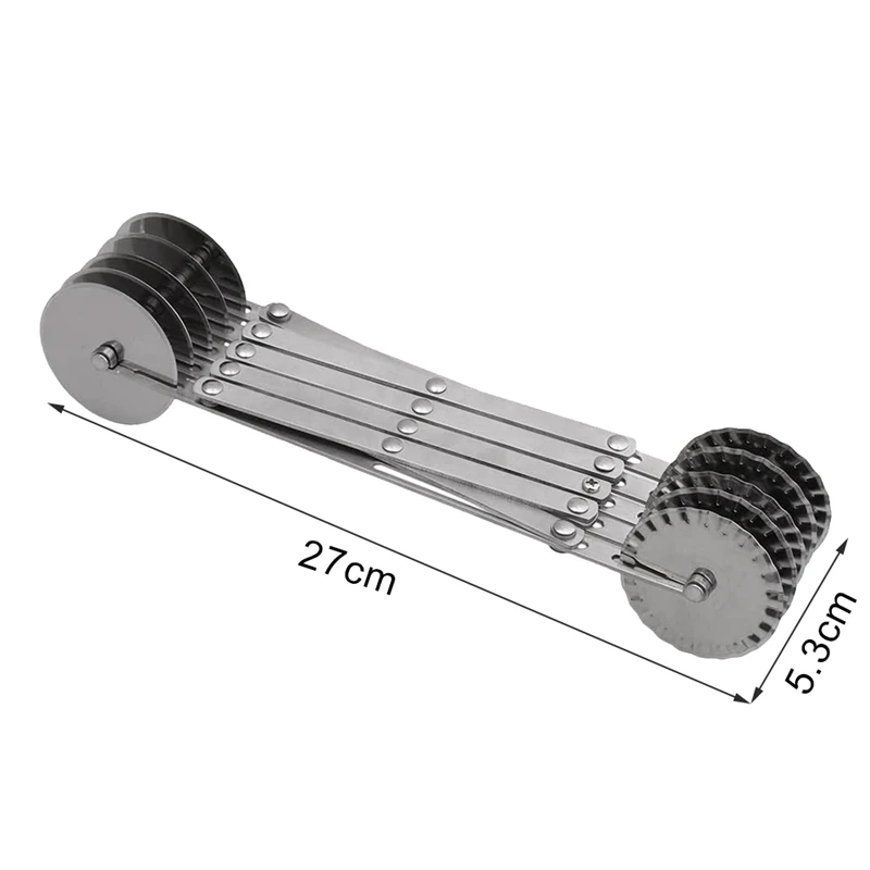 Нержавеющая сталь пиццы колеса Ножи Резак Регулируемый тестоделитель для