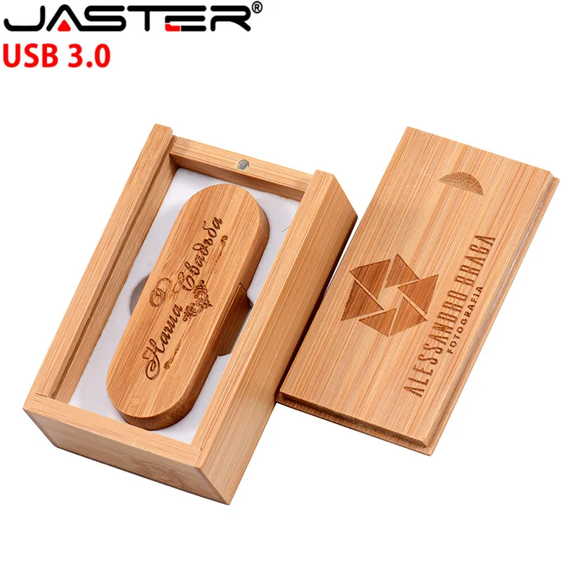 JASTER (более 1 шт. бесплатный логотип) деревянный USB3.0 + ручка накопитель в коробке 4