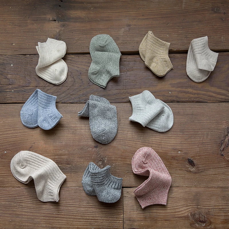 Не соединенные весенне летние полосатые низкие невидимые женские носки