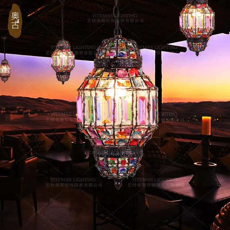 Винтажный подвесной светильник в арабском стиле 1 мусульманском цветной ретро