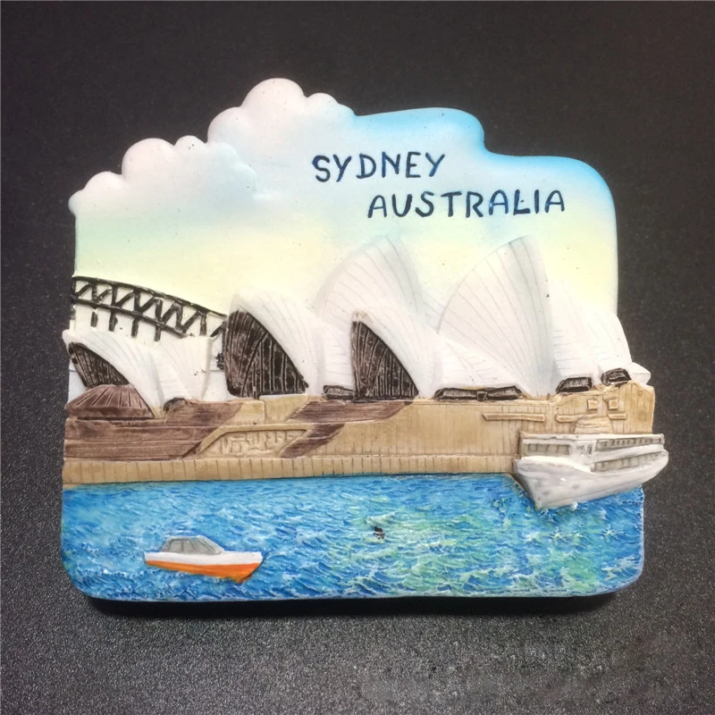 Магнитная наклейка на холодильник из смолы в Праге, Праге, Париже, EiffelTower, Sydney Opera House, s