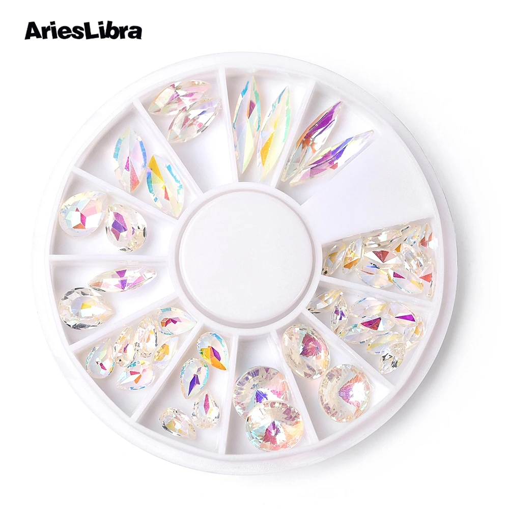 База для дизайна ногтей AriesLibra AB Clear Color стразы s декоративные материалы аксессуары
