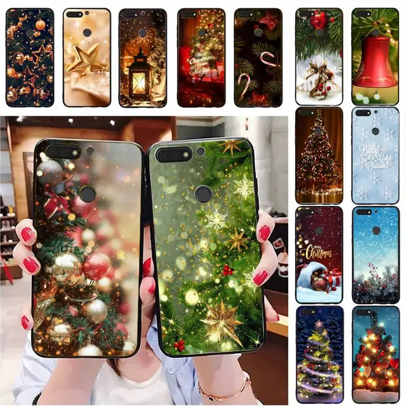 

Christmas Holiday Tree New Year Phone Case For Huawei Honor 7A 8X 9 10 20lite 10i 20i 7C 8C 5A 8A Honor Play 9X pro Mate 20 lite
