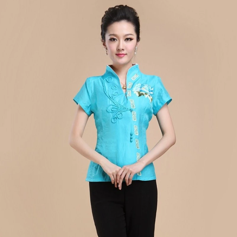 Hanfu Tang костюм для женщин топ летний официант чай художника рабочая одежда Топ