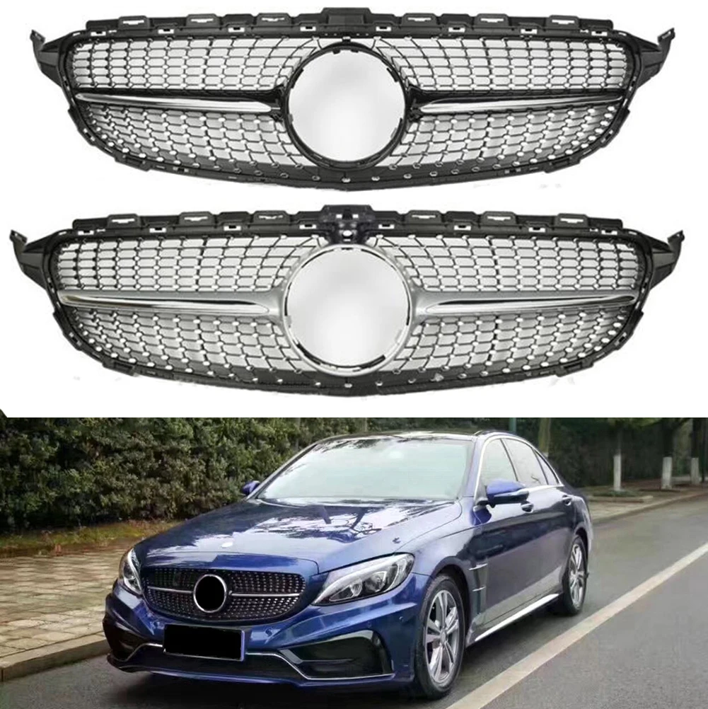 Передняя решетка бампера для Mercedes-Benz W205 C Class 2019 2020 2021 Diamond | Автомобили и мотоциклы