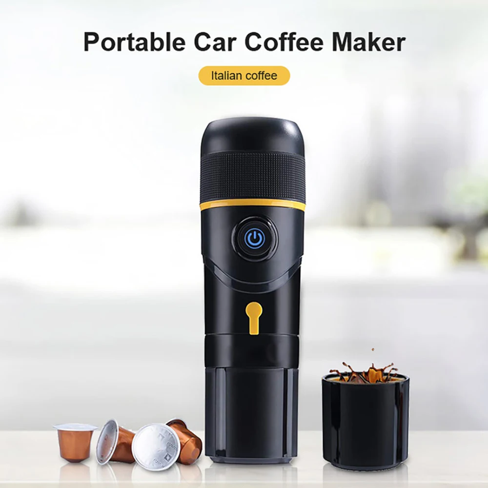 Vehicle mounted Italian coffee machine, espresso powder capsule, household outdoor portable heated coffee cup