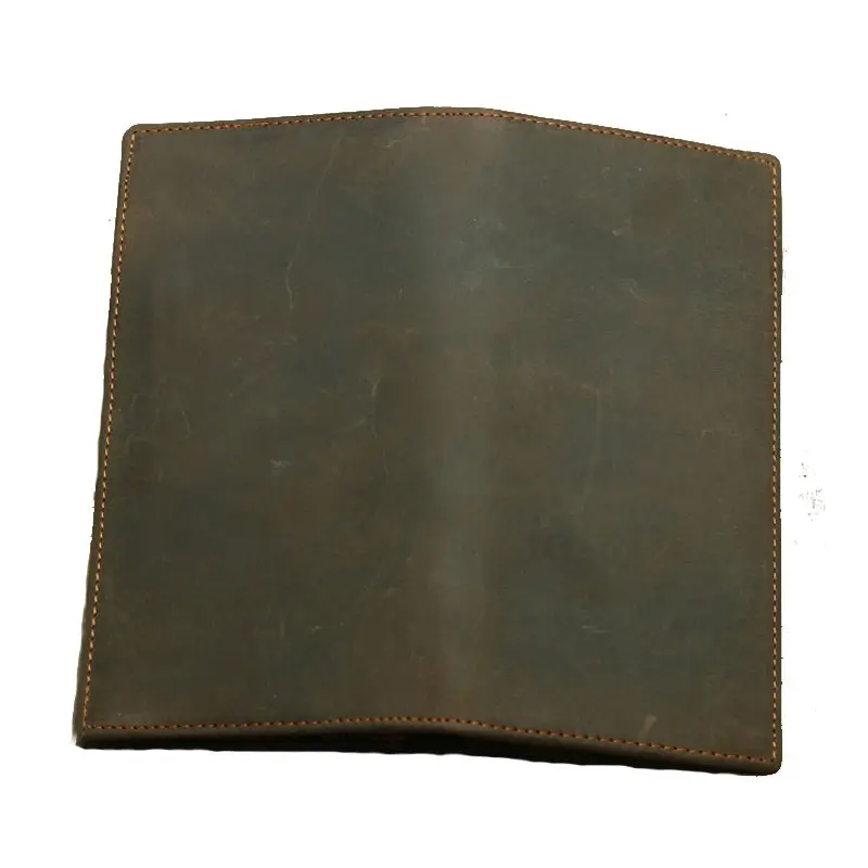 Card Holder Wallet Men Leather Long Wallets Real Cowhide Clutch Walet For Men Crazy Horse Leather Male Money Purse Business Card