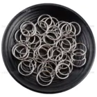 Разрезные кольца, 50-1000 шт., круглое кольцо для ключей, двойные петли, Шарм из нержавеющей стали