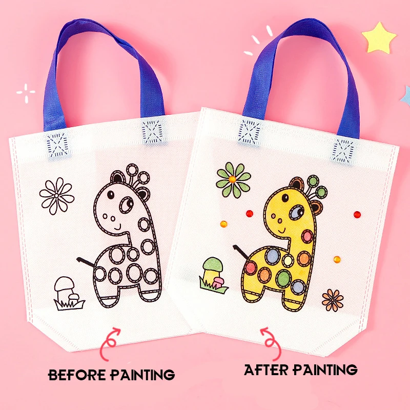 Сумка сделай сам из нетканого материала для защиты окружающей среды с граффити |