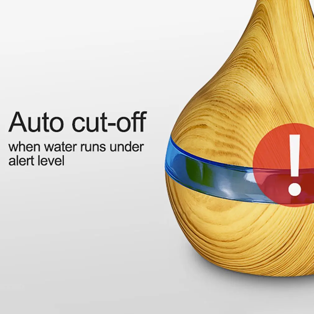 

300ML USB Electric Aroma Air Diffuser Wood Ultrasonic Air Humidifier Essential Oil Aromatherapy Cool Mist Maker For Home