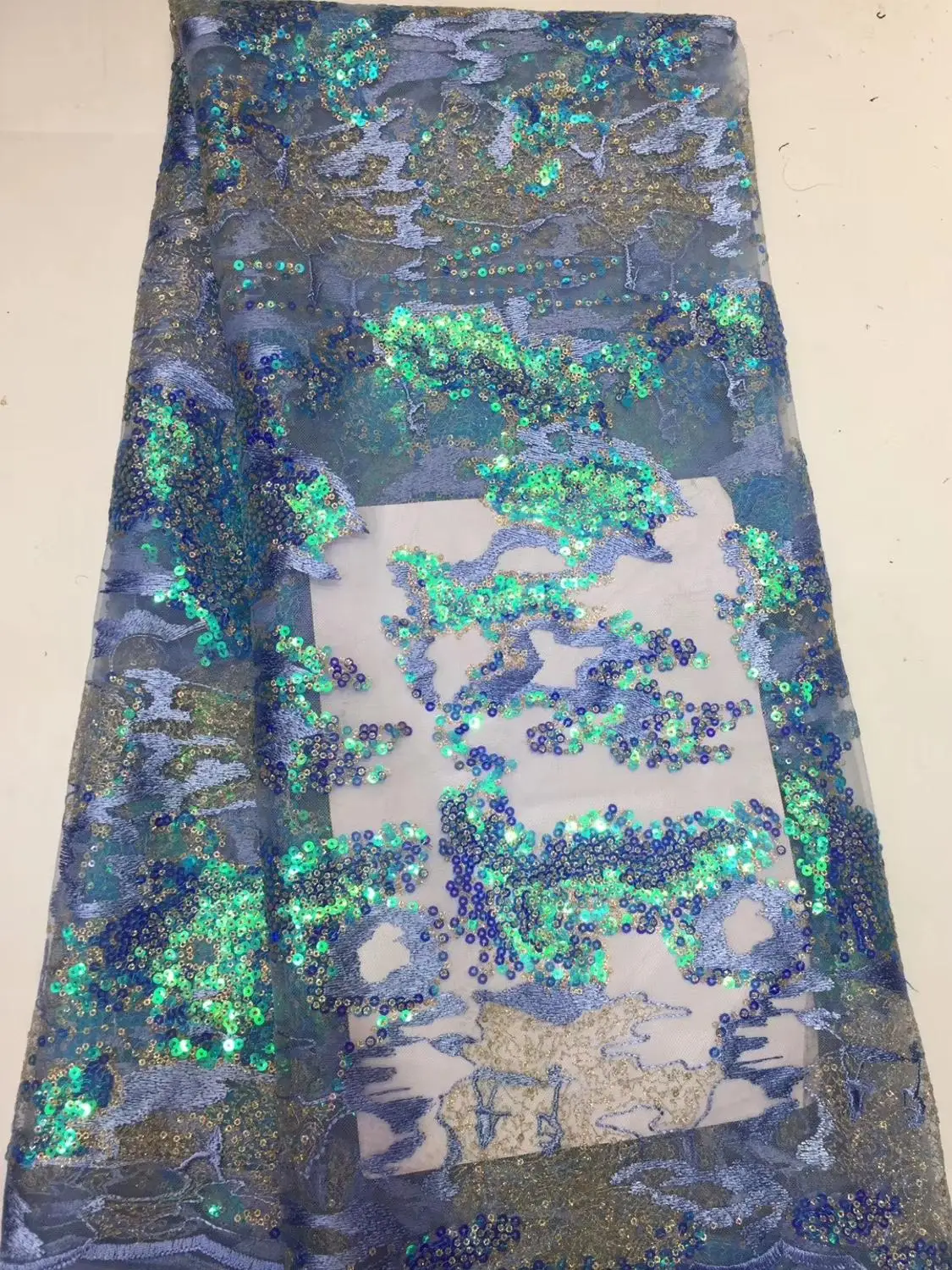 

African Lace Fabric 2019 Embroidered Nigerian Laces Fabric High Quality French Tulle Lace Fabric For Women 5Yards ZXOC053