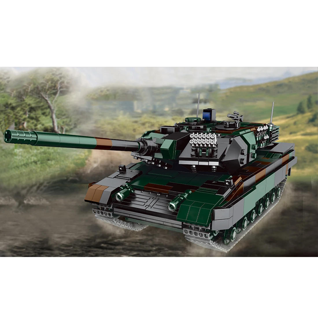 

1346Pcs Moc Small Particles Military Weapon Bricks Building Blocks Tank block assembly toys children birthday gifts