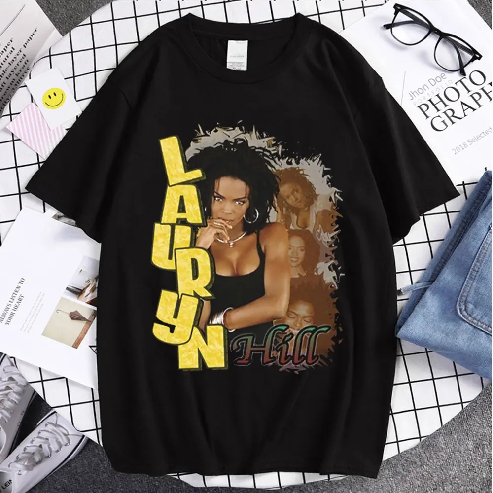 

Hot Sale Brand New Style Classic Tees Lauryn Hill Printed Couple Fashion Daily Clothes Summer Cotton Popular Unsiex Trip T-shirt