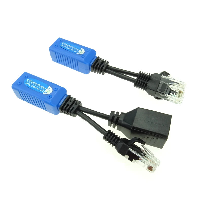 

2pcs/1pair RJ45 Splitter Combiner UPOE Cable Kit POE Adapter Cable Connectors Passive Power Cable 5.8 Ghz Video Reciever