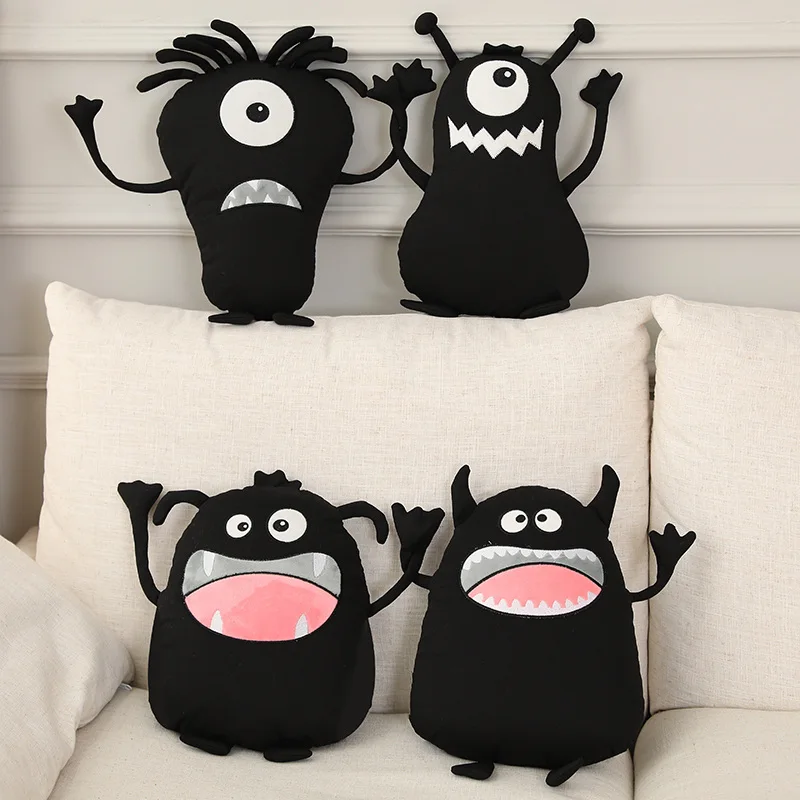 

35cm Cute Cartoon Monster Pillow Soft And Comfortable Different Styles of Little Monster Doll Pillow Home Decoration For Friends