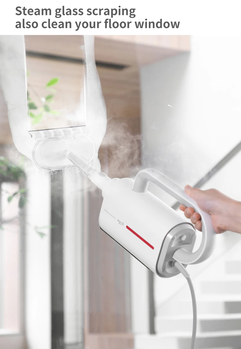 MIJIA Deerma ZQ600/ZQ610 Электрический пароочиститель Швабра ручной пол окна мойки уборочная вакуумная моющая машина