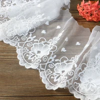 1yardslot16cm white mesh embroidery lace ribbon dress lace needlework sewing lace fabric sewing accessories lace trims