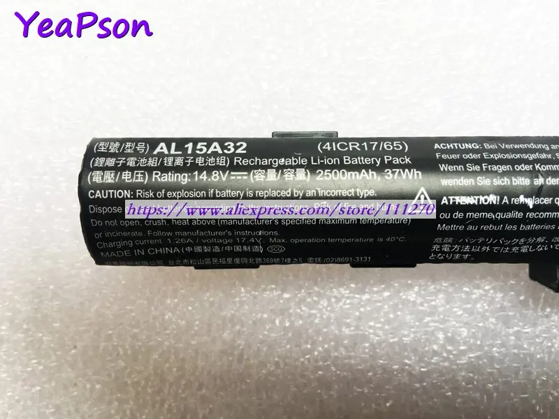 Yeapson 14 8 V 2500mAh подлинный AL15A32 Аккумулятор для ноутбука Acer Aspire Series | Компьютеры и