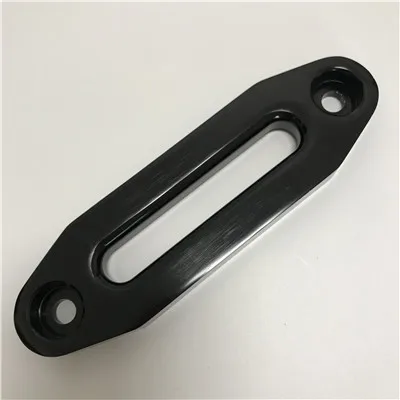 4000lbs 124 мм Серебряная синтетическая лебедка веревка Fairlead, черный алюминий Hawse Fairlead, лебедка Fairlead кабель Ведущий руководство ATV внедорожный - Название цвета: black