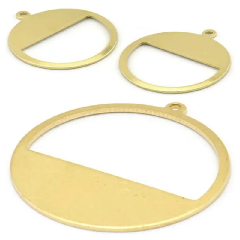 

Raw Brass Round Earring Charms Pendants, Findings (Nickel Safe Lead Safe)