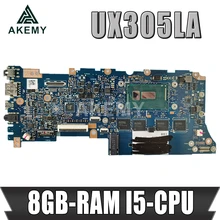 AKemy UX305LA Laptop motherboard for ASUS ZenBook UX305LA UX305L original mainboard 8GB-RAM I5-5200U