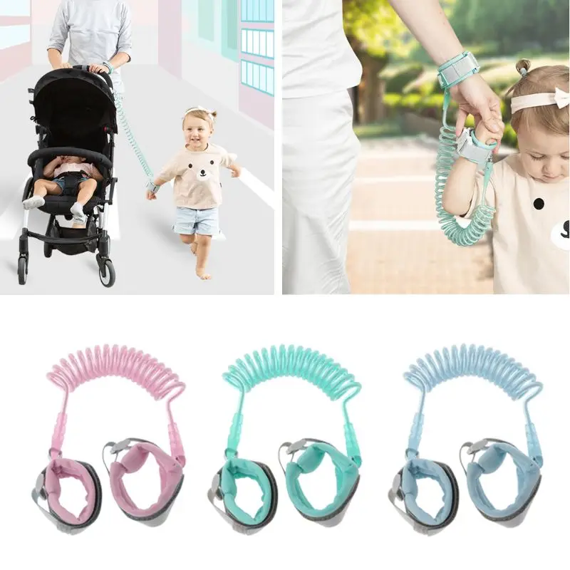 

Adjustable Kids Safety Harness Child Wrist Leash Anti-lost Link Children Belt Walking Assistant Baby Walker Wristband 1.5-2.5m