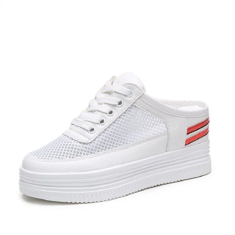 

Женские тапочки, полуботинки, лето 2021, модные холщовые женские кроссовки на шнуровке, удобная обувь