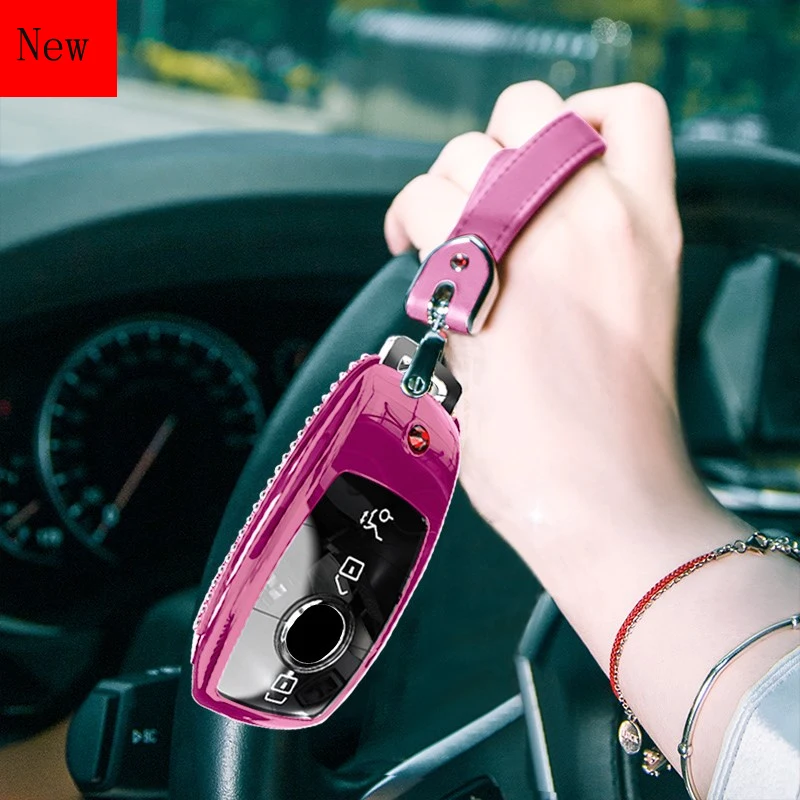 

High-Quality Diamond Car Smart Key Case Cover for Mercedes-Benz C260l E300L A200l C200l GLB GLC Car Accessories