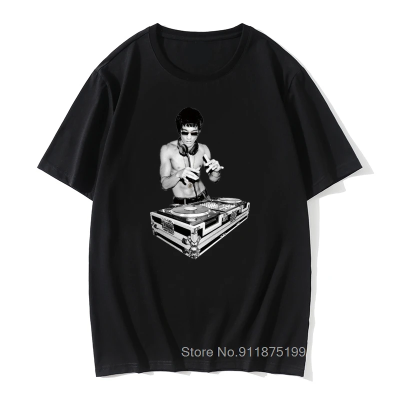 

Футболка DJ Lee, Брюс Ли, мужские хлопковые футболки для отдыха, китайская футболка с изображением дракона, кунг-фу брусли, карате, Забавный Топ