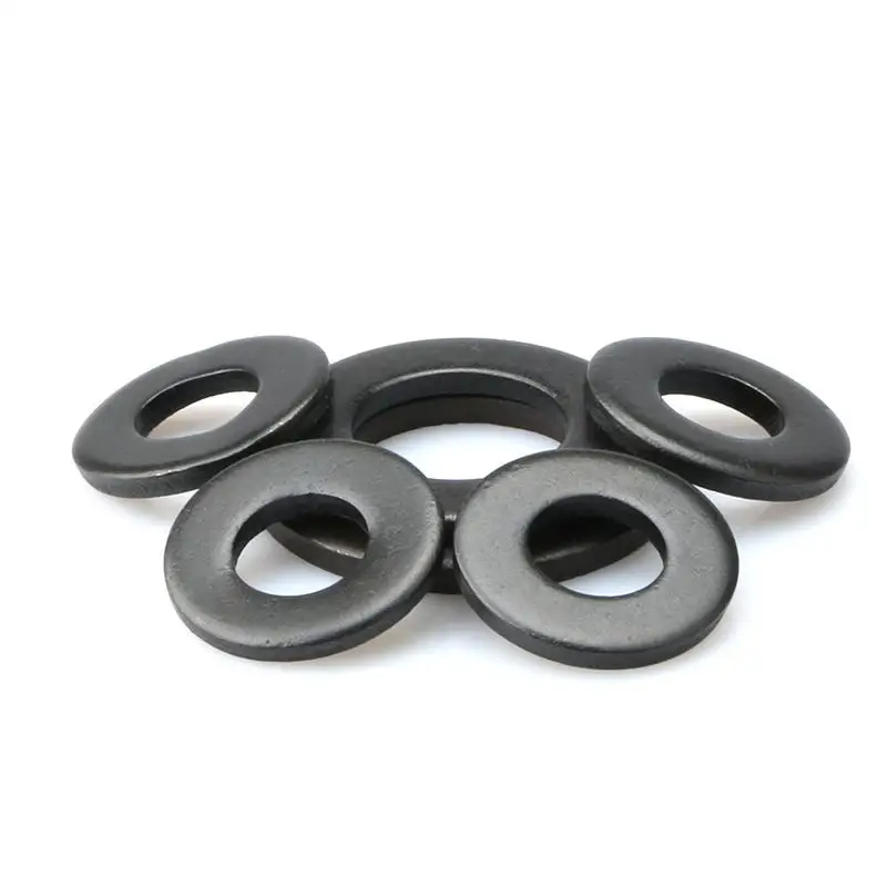 Черная Стальная Плоская Шайба метрические простые круглые металлические