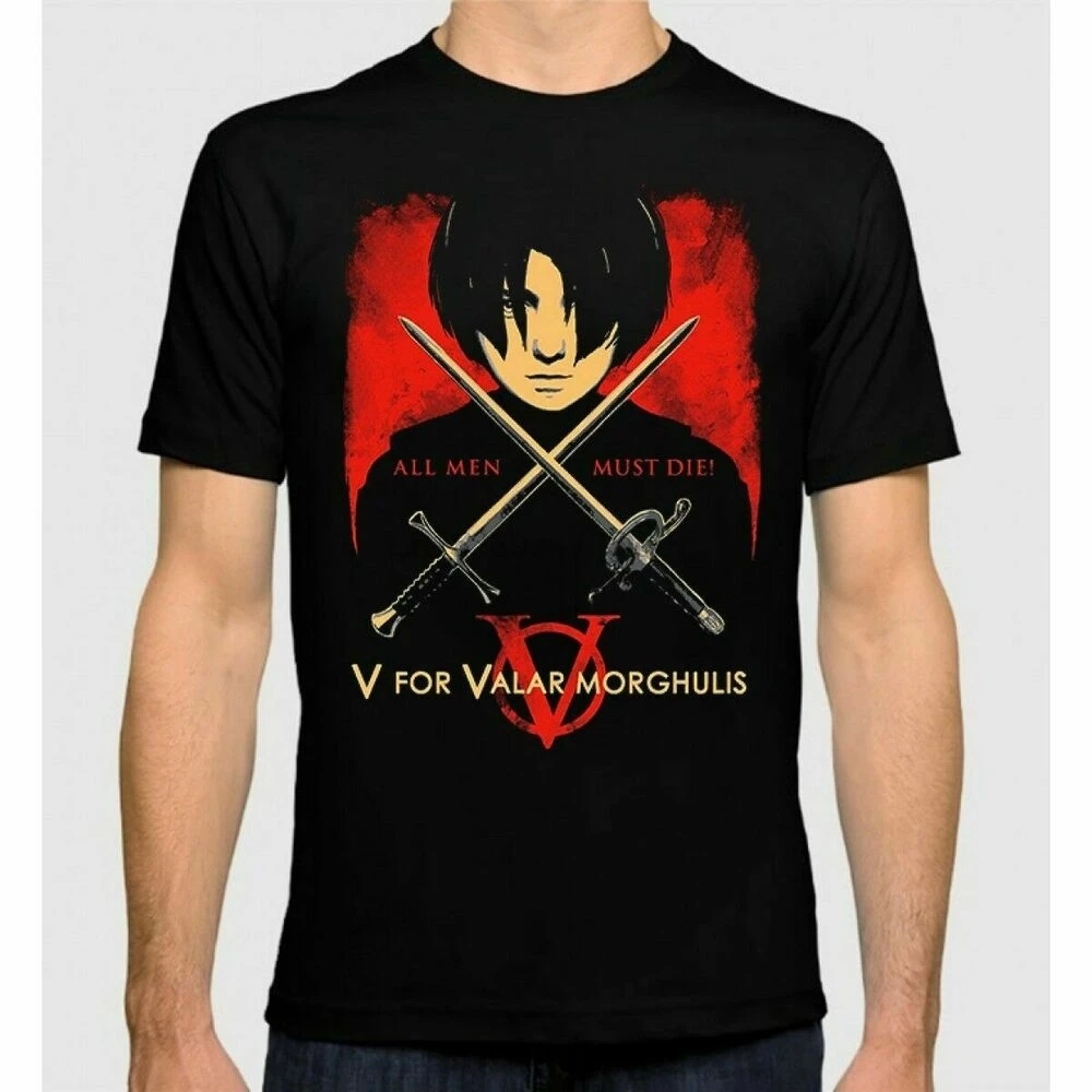 V For Valar футболка Валар моргулис Арья Старк Игра престолов Got men Футболка M 3XL нас| |